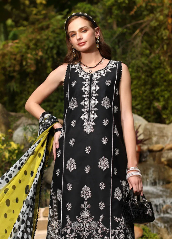 Noor by Saadia Asad Embroidered Lawn Suit Unstitched 3 Piece NSA25LC D-3 B - Summer Collection