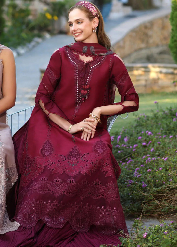 Noor by Saadia Asad Embroidered Lawn Suit Unstitched 3 Piece NSA25LC D-6 A - Summer Collection