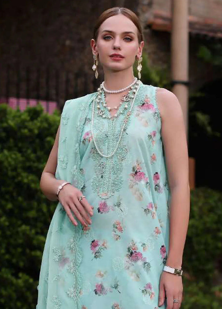 Noor by Saadia Asad Embroidered Lawn Suits Unstitched 3 Piece NSA24EL D5 - Luxury Collection