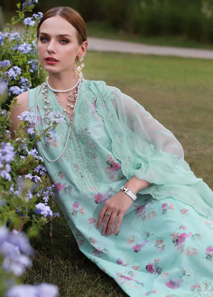 Noor by Saadia Asad Embroidered Lawn Suits Unstitched 3 Piece NSA24EL D5 - Luxury Collection