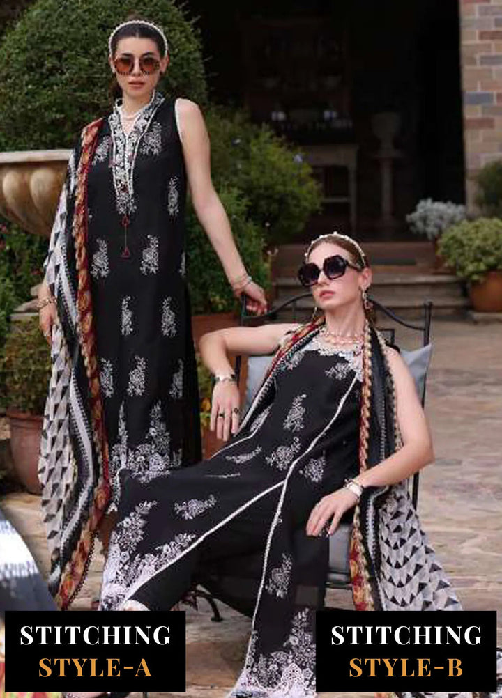 Noor by Saadia Asad Embroidered Lawn Suits Unstitched 3 Piece NSA24EL D6 - Luxury Collection