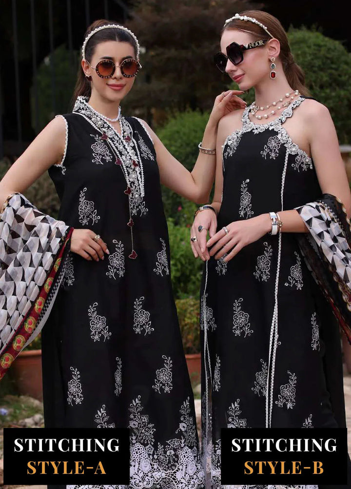 Noor by Saadia Asad Embroidered Lawn Suits Unstitched 3 Piece NSA24EL D6 - Luxury Collection