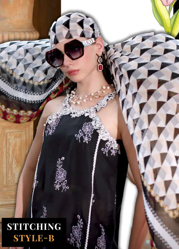 Noor by Saadia Asad Embroidered Lawn Suits Unstitched 3 Piece NSA24EL D6 - Luxury Collection