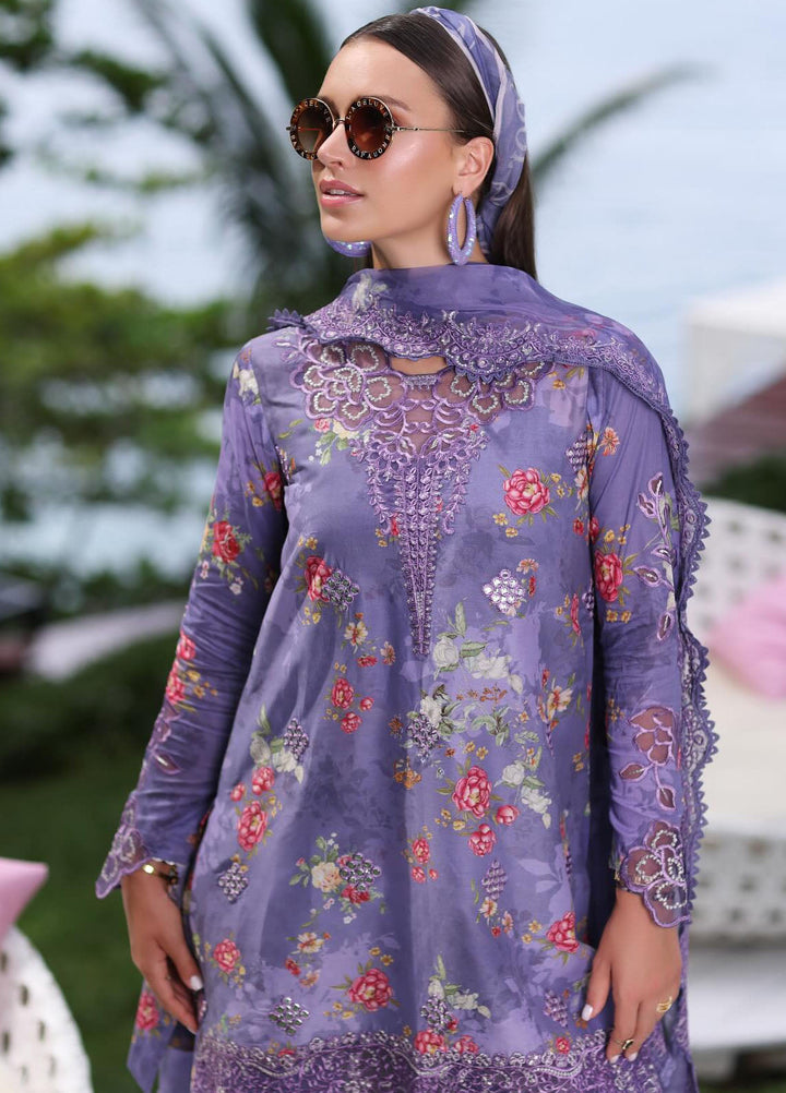 Noor by Saadia Asad Embroidered Lawn Suits Unstitched 3 Piece NSA24LP D4-B - Summer Collection