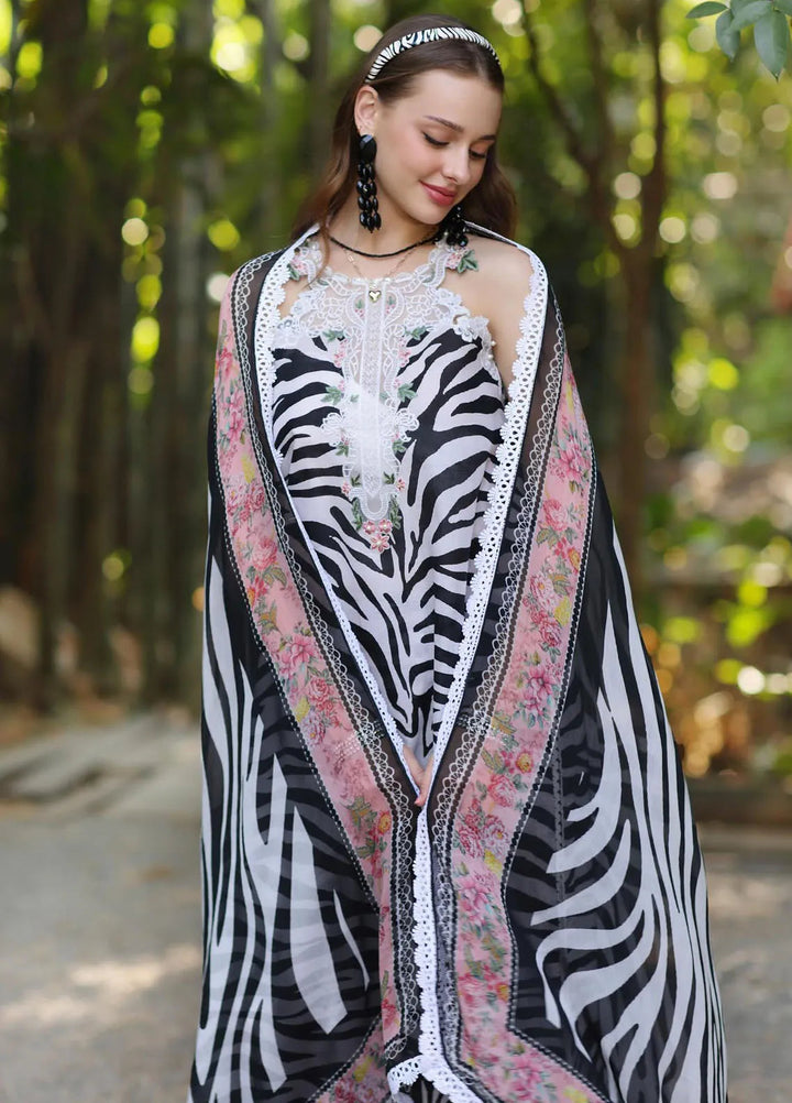 Noor by Saadia Asad Embroidered Lawn Suits Unstitched 3 Piece NSA25EP D1-B - Summer Collection