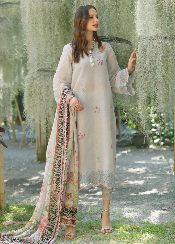 Noor by Saadia Asad Embroidered Lawn Suits Unstitched 3 Piece NSA25EP D10-A - Summer Collection