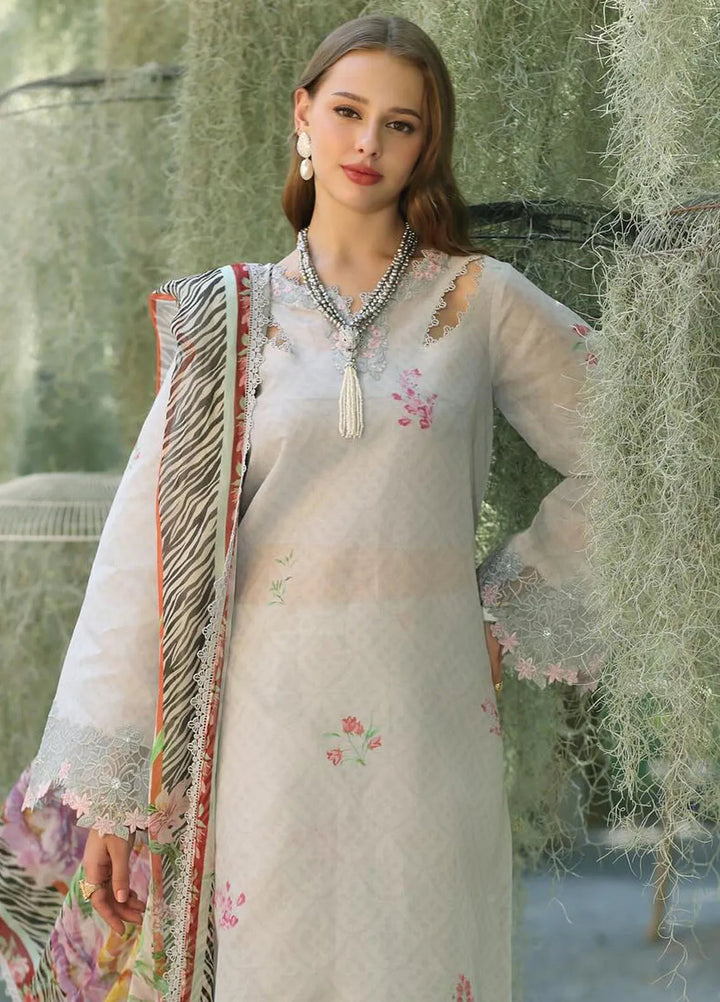 Noor by Saadia Asad Embroidered Lawn Suits Unstitched 3 Piece NSA25EP D10-A - Summer Collection