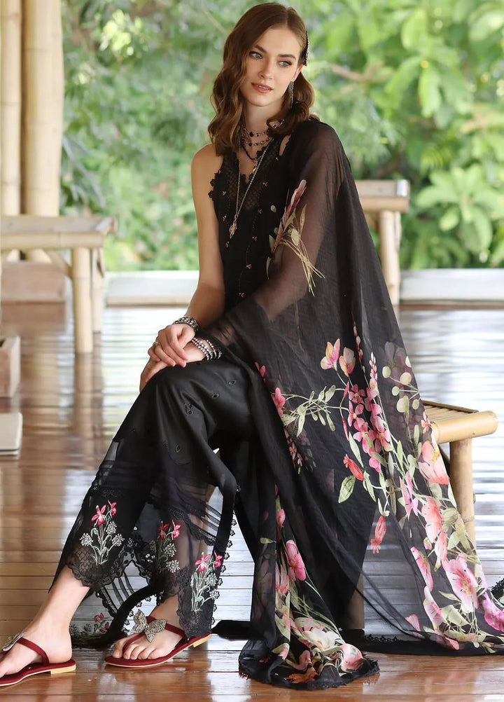 Noor by Saadia Asad Embroidered Lawn Suits Unstitched 3 Piece NSA25EP D7-A - Summer Collection