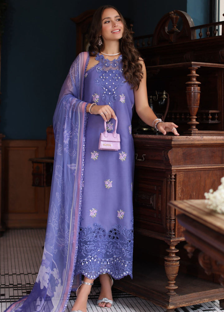 Noor by Saadia Asad Embroidered Lawn Suits Unstitched 3 Piece NSA25LS D-02 - Summer Collection