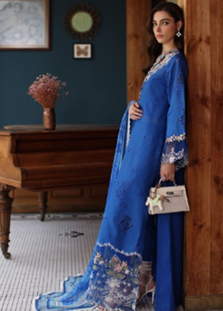 Noor by Saadia Asad Embroidered Lawn Suits Unstitched 3 Piece NSA25LS D-04 - Summer Collection