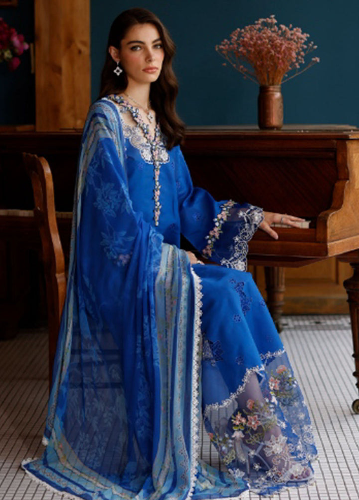 Noor by Saadia Asad Embroidered Lawn Suits Unstitched 3 Piece NSA25LS D-04 - Summer Collection