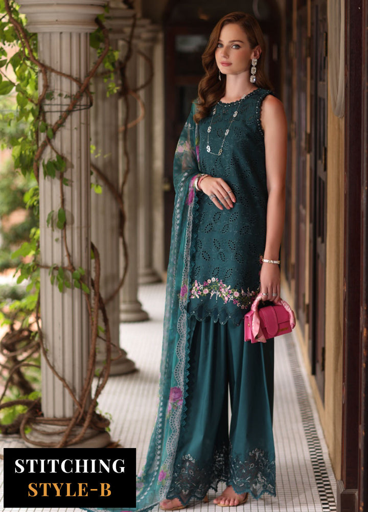 Noor by Saadia Asad Embroidered Lawn Suits Unstitched 3 Piece NSA25LS D-05 - Summer Collection