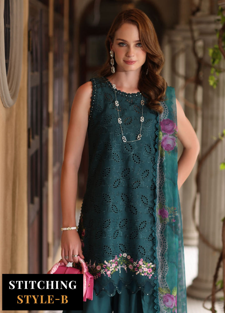Noor by Saadia Asad Embroidered Lawn Suits Unstitched 3 Piece NSA25LS D-05 - Summer Collection