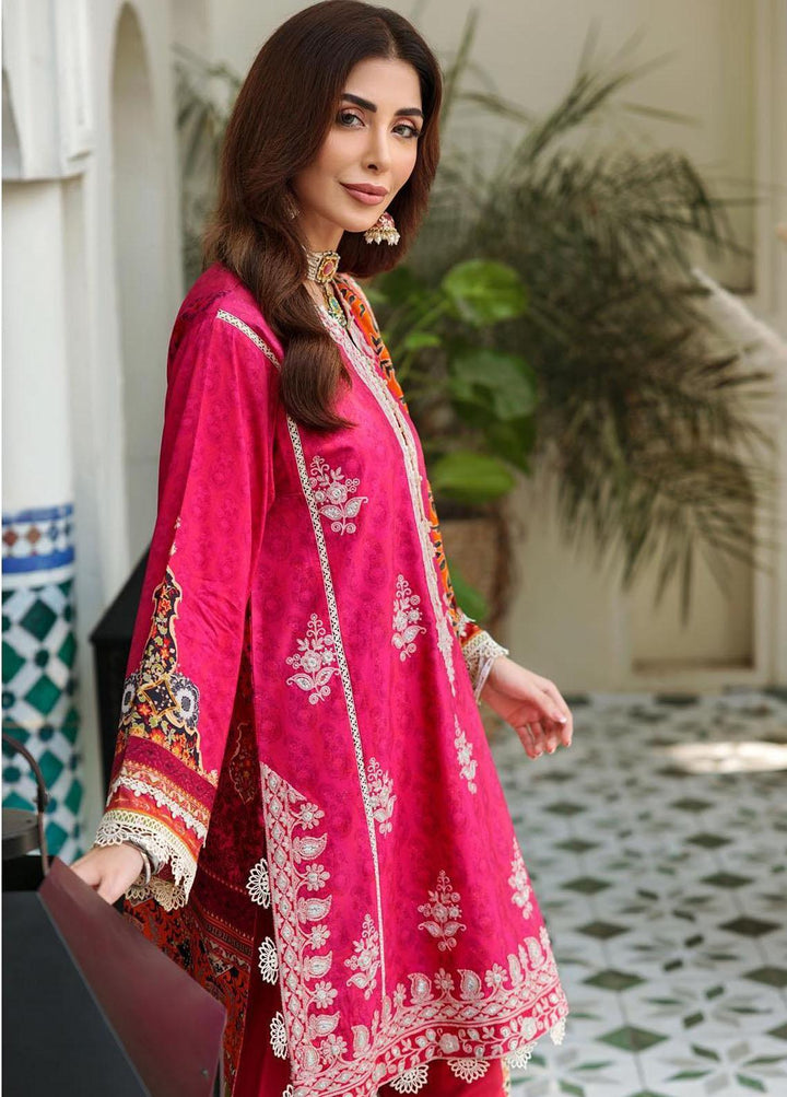 Noor By Saadia Asad Embroidered Linen Suits Unstitched 3 Piece NSA22W D3-A - Winter Collection