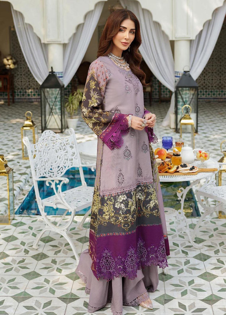 Noor By Saadia Asad Embroidered Linen Suits Unstitched 3 Piece NSA22W D4-A - Winter Collection