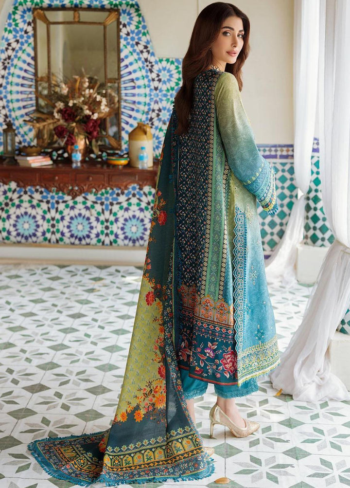 Noor By Saadia Asad Embroidered Linen Suits Unstitched 3 Piece NSA22W D8-B - Winter Collection