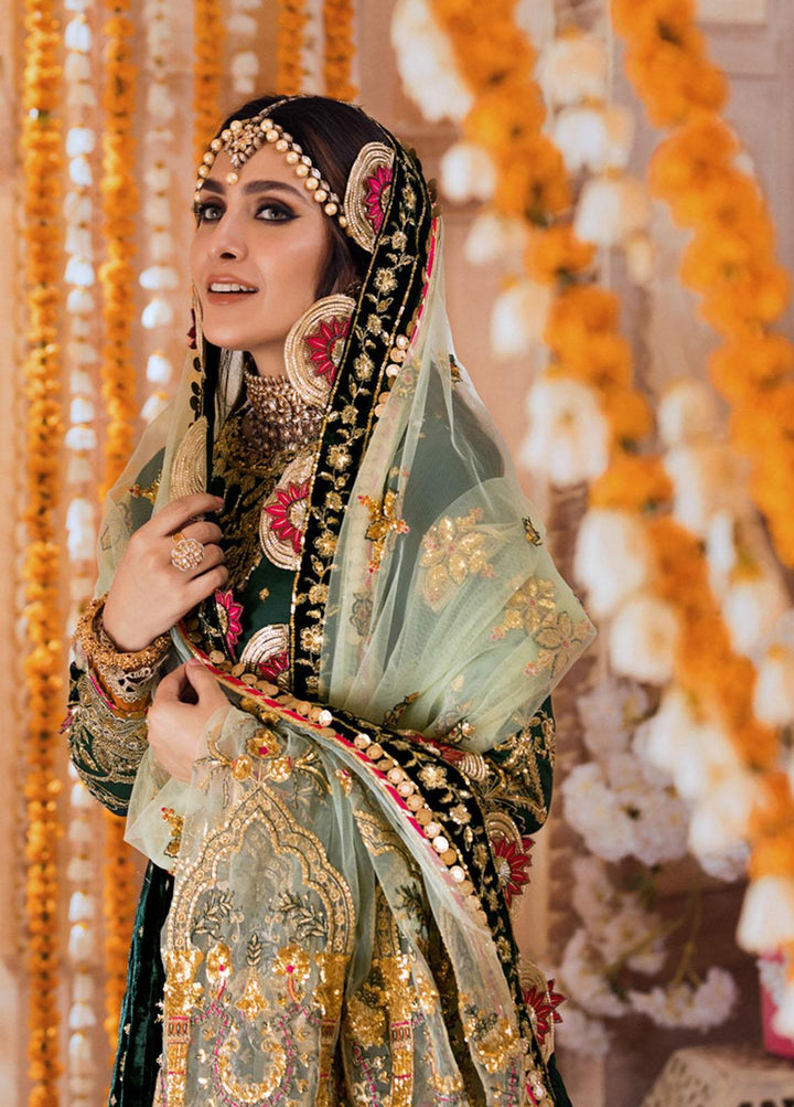 Noor by Saadia Asad Embroidered Raw Silk Suits Unstitched 3 Piece SA21WD D3 - Wedding Collection