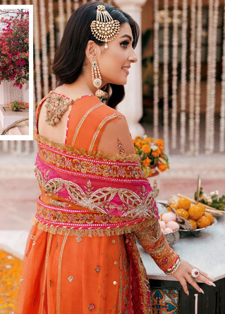 Noor By Saadia Asad Embroidered Net Suits Unstitched 3 Piece NSA22WD D5 Elnaz - Wedding Collection