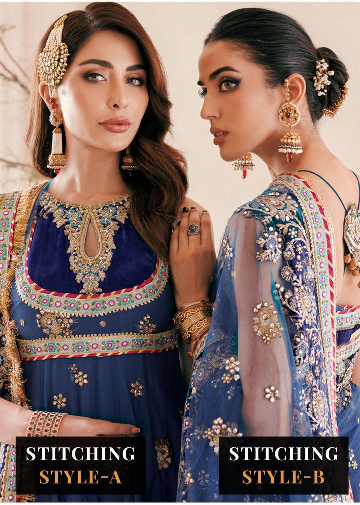 Noor By Saadia Asad Embroidered Net Suits Unstitched 3 Piece NSA22WD D6 Kiriana - Wedding Collection