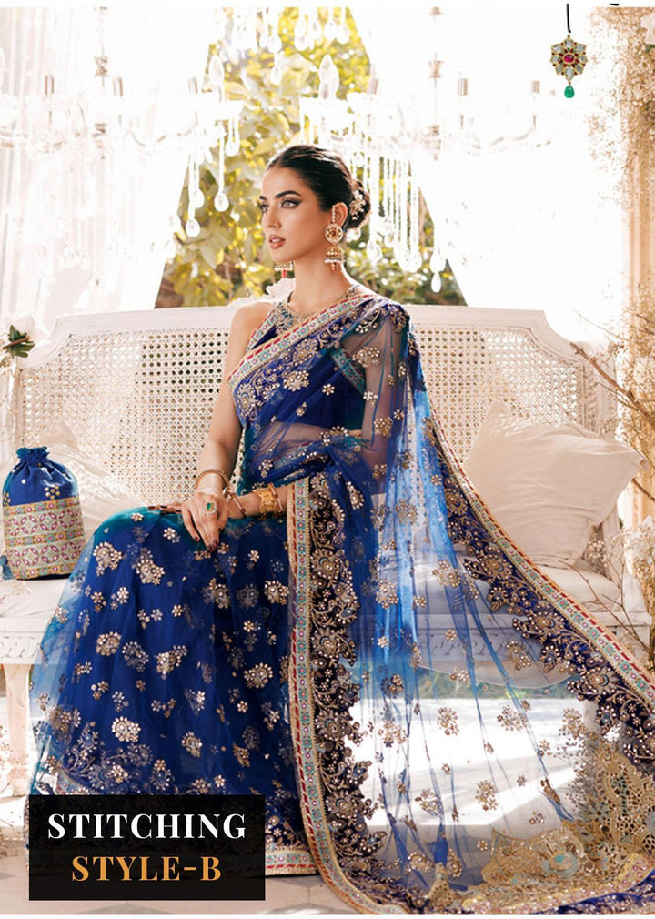 Noor By Saadia Asad Embroidered Net Suits Unstitched 3 Piece NSA22WD D6 Kiriana - Wedding Collection