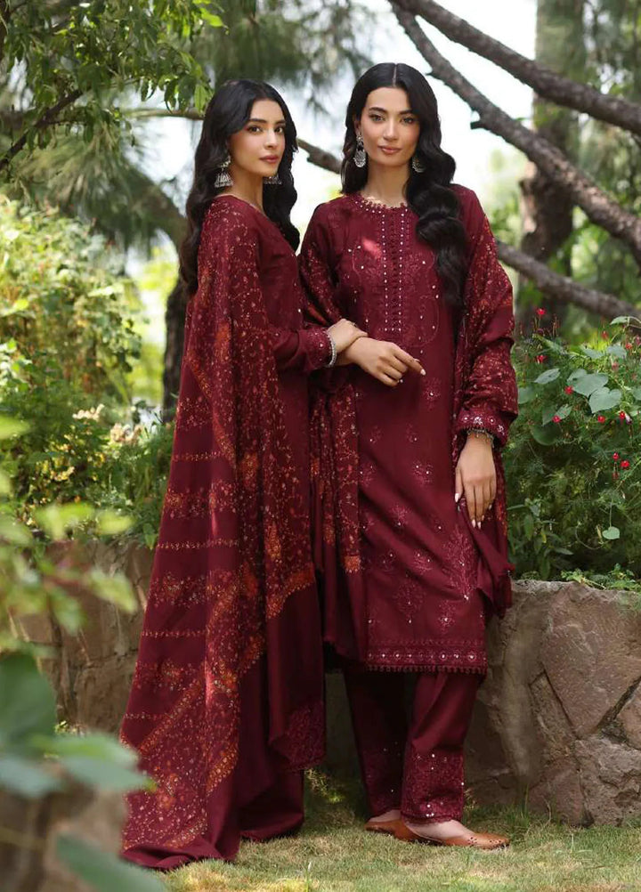 Noor by Saadia Asad Embroidered Suit Unstitched 3 Piece NSA24SW D-1 Saiha - Winter Collection