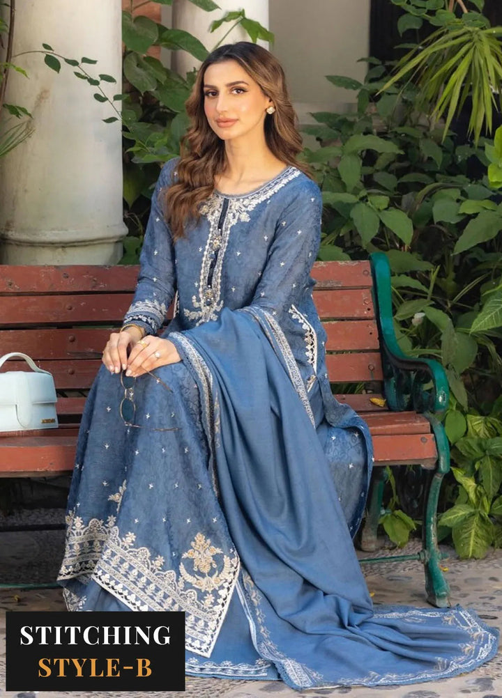 Noor by Saadia Asad Embroidered Suit Unstitched 3 Piece NSA24SW D-3 Zuva - Winter Collection