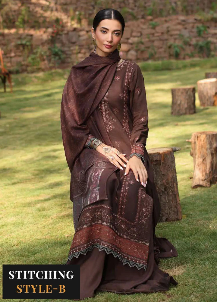 Noor by Saadia Asad Embroidered Suit Unstitched 3 Piece NSA24SW D-4 Mysa - Winter Collection