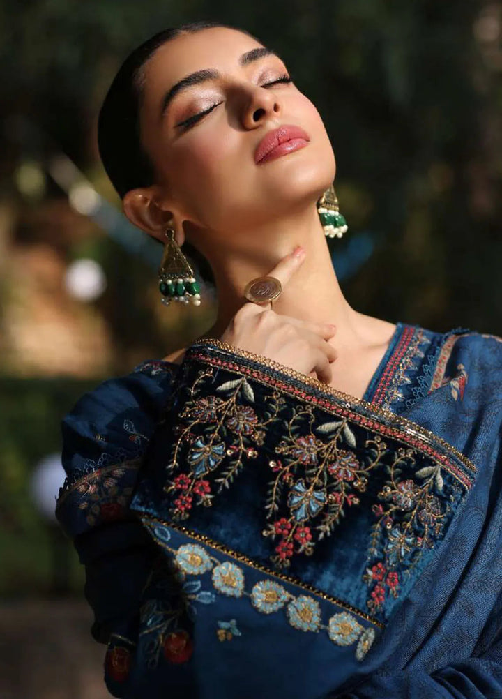 Noor by Saadia Asad Embroidered Suit Unstitched 3 Piece NSA24SW D-8 Nayul - Winter Collection