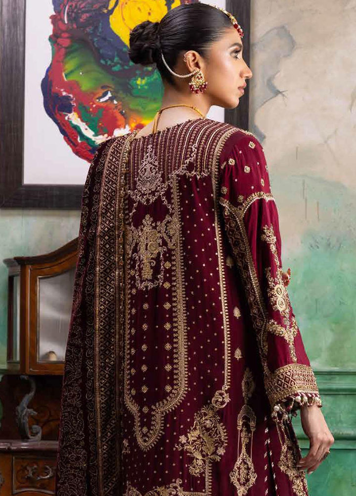 Noor-E-Chasham By Gul Ahmed Embroidered Raw Silk Suits Unstitched 3 Piece GA22NC-V2 NS-22026 - Luxury Collection