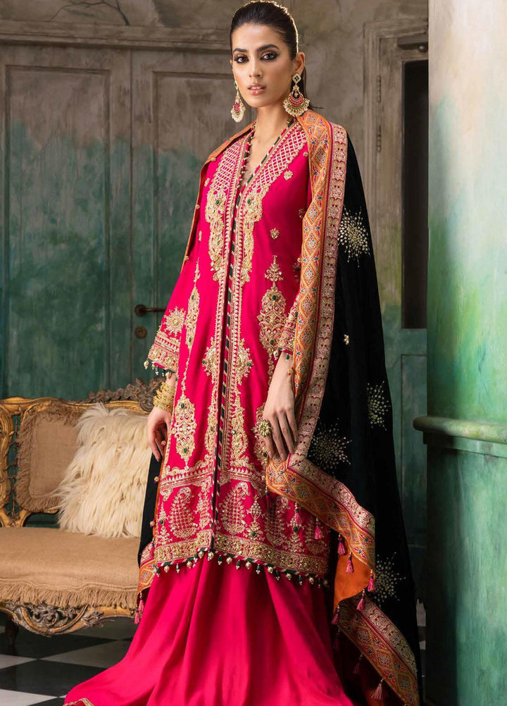 Noor-E-Chasham By Gul Ahmed Embroidered Raw Silk Suits Unstitched 3 Piece GA22NC-V2 NS-22029 - Luxury Collection
