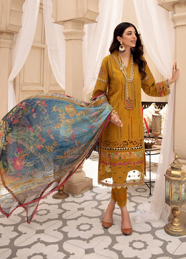 Noor by Saadia Asad Embroidered Lawn Suits Unstitched 3 Piece SA21-N2 02 - Summer Collection