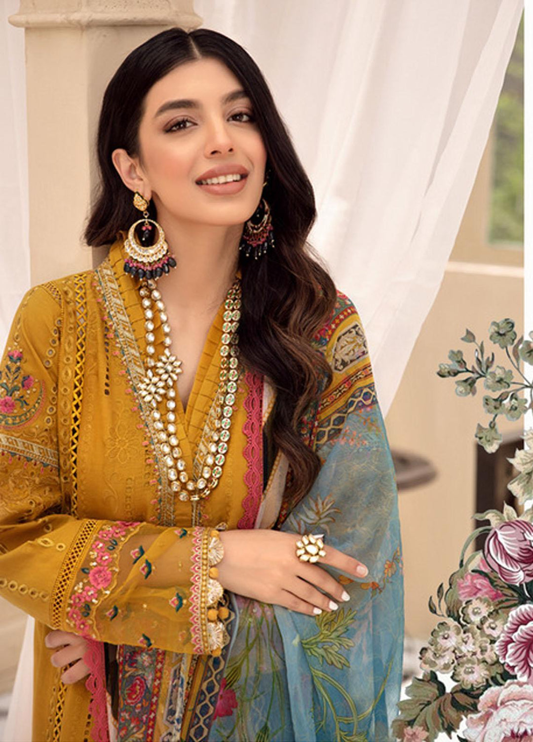 Noor by Saadia Asad Embroidered Lawn Suits Unstitched 3 Piece SA21-N2 02 - Summer Collection