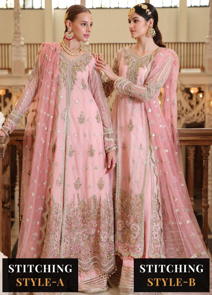 Noor Formals By Saadia Asad Embroidered Net Suits Unstitched 3 Piece NSA23FF D-3 Naz - Festive Collection