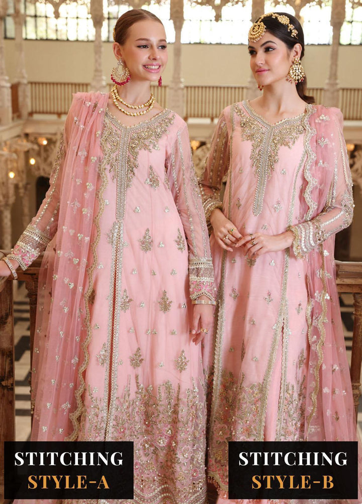 Noor Formals By Saadia Asad Embroidered Net Suits Unstitched 3 Piece NSA23FF D-3 Naz - Festive Collection
