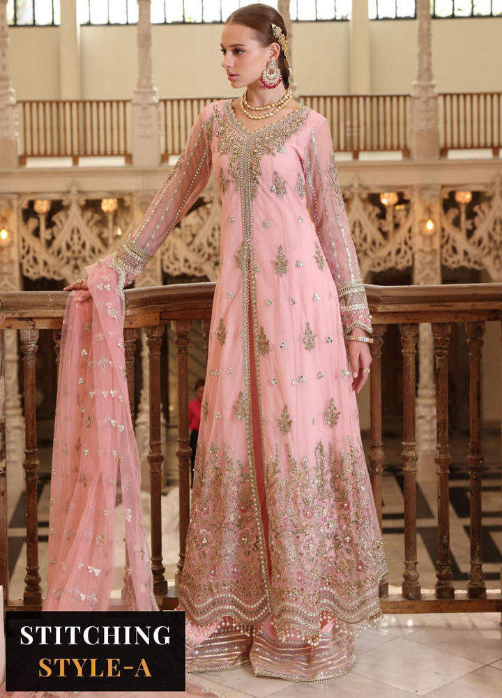 Noor Formals By Saadia Asad Embroidered Net Suits Unstitched 3 Piece NSA23FF D-3 Naz - Festive Collection