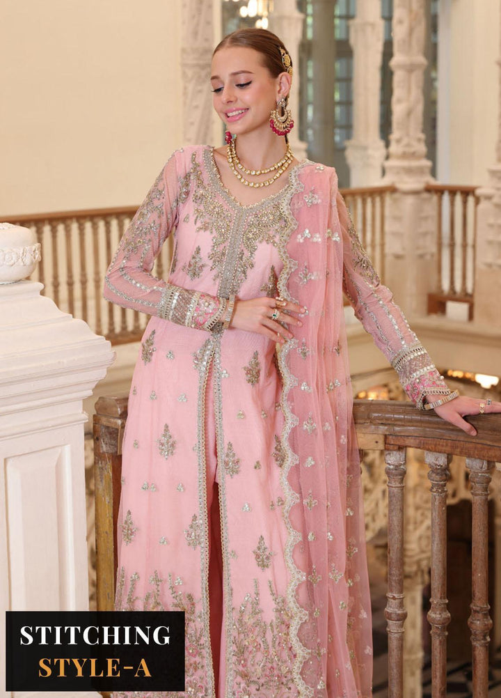 Noor Formals By Saadia Asad Embroidered Net Suits Unstitched 3 Piece NSA23FF D-3 Naz - Festive Collection