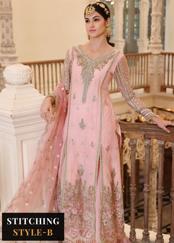 Noor Formals By Saadia Asad Embroidered Net Suits Unstitched 3 Piece NSA23FF D-3 Naz - Festive Collection