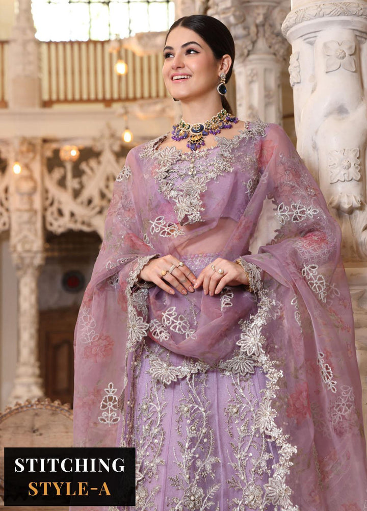 Noor Formals By Saadia Asad Embroidered Net Suits Unstitched 3 Piece NSA23FF D-5 Zarish - Festive Collection