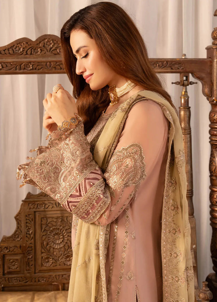 Noor Jahan By Imrozia Embroidered Chiffon Suit Unstitched 3 Piece IMP24NJ I-202 Nigar - Luxury Collection
