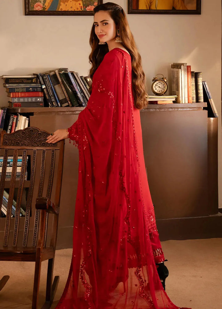 Noor Jahan By Imrozia Embroidered Chiffon Suit Unstitched 3 Piece IMP24NJ I-205 Zaib - Luxury Collection