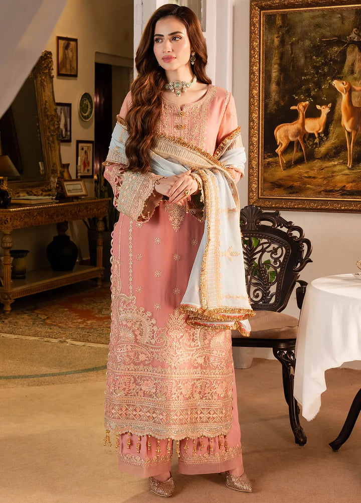 Noor Jahan By Imrozia Embroidered Chiffon Suit Unstitched 3 Piece IMP24NJ I-207 Dilkash - Luxury Collection