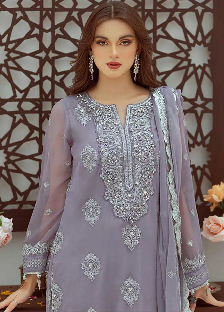 Noor Jahan by Noorma Kaamal Embroidered Chiffon Unstitched Suit 3 Piece NK22NJ NK-C04 - Luxury Collection
