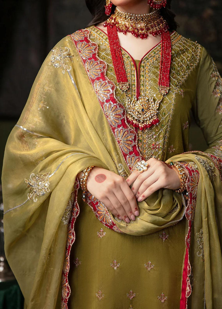 Noori By Emaan Adeel Embroidered Silk Suits Unstitched 3 Piece EA23N NR 01 Zara - Festive Collection