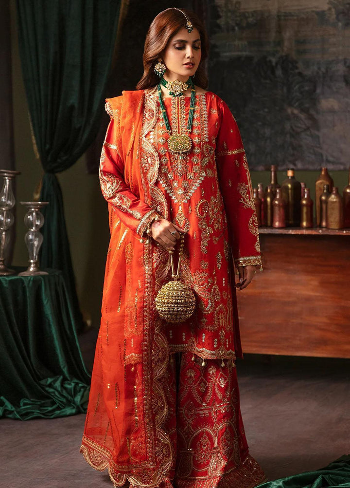 Noori By Emaan Adeel Embroidered Silk Suits Unstitched 3 Piece EA23N NR 04 Mahjabeen - Festive Collection