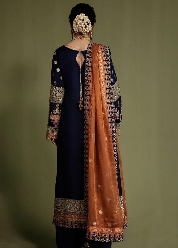Noori By Emaan Adeel Embroidered Silk Suits Unstitched 3 Piece EA23N NR 07 Divani - Festive Collection