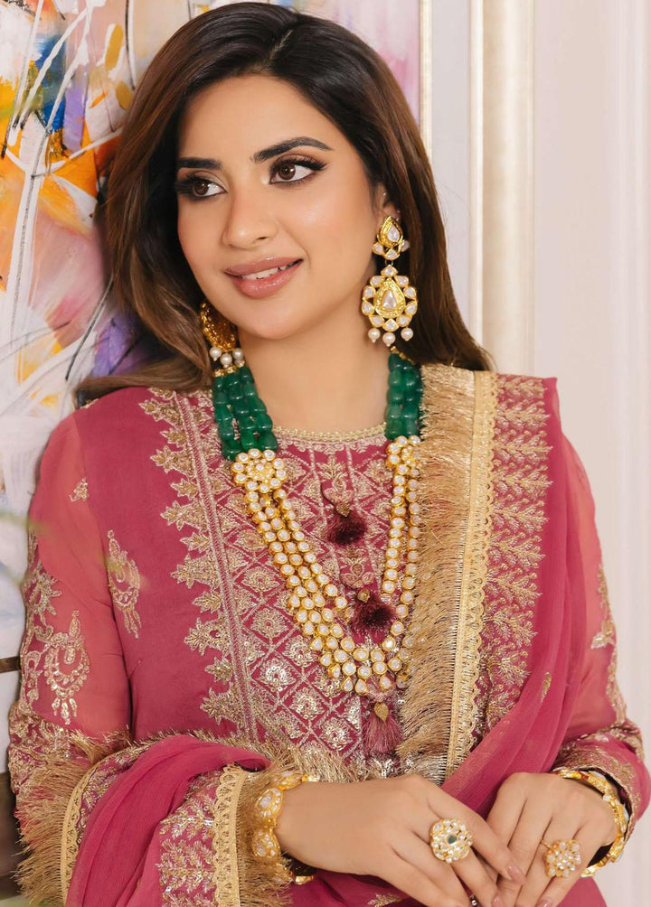 Noorie x Maahru x Meerab By Asim Jofa Embroidered  Suits Unstitched 3 Piece AJ23NMM AJSM-42 - Festive Collection
