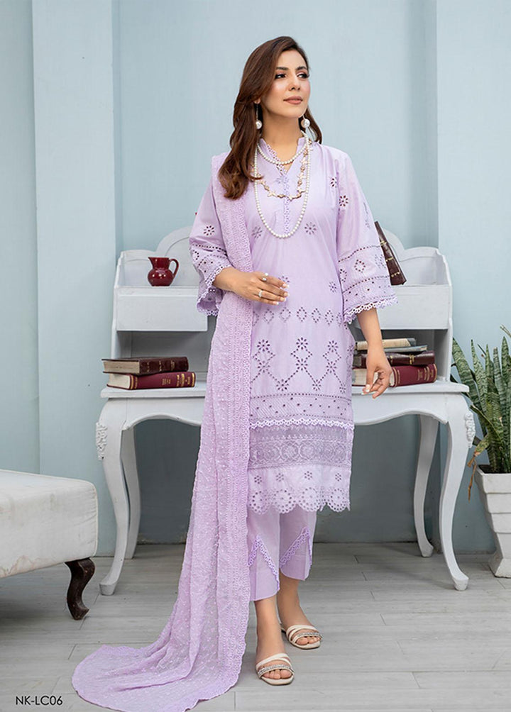 Noorma Kaamal Embroidered Lawn Suits Unstitched 3 Piece NK23E NK-LC06 - Eid Collection