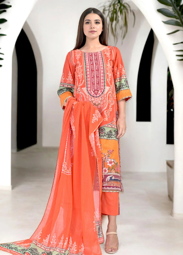 Noorma Kaamal Embroidered Lawn Suit Unstitched 3 Piece NK24L NK-PLE-01 - Summer Collection