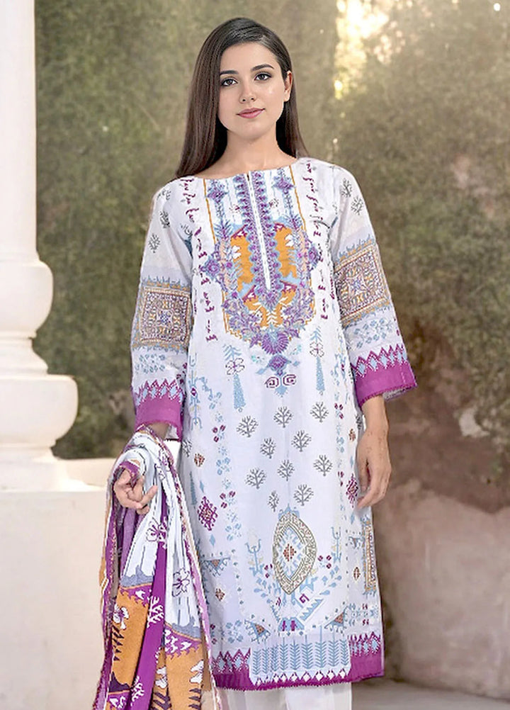 Noorma Kaamal Embroidered Lawn Suit Unstitched 3 Piece NK24L NK-PLE-04 - Summer Collection