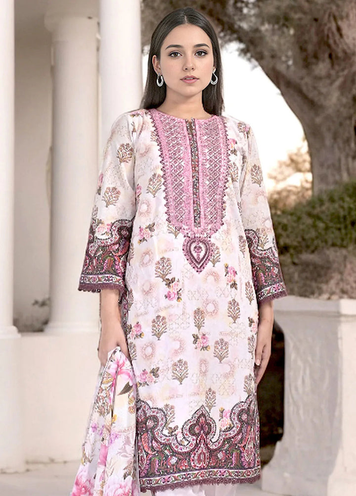 Noorma Kaamal Embroidered Lawn Suit Unstitched 3 Piece NK24L NK-PLE-09 - Summer Collection